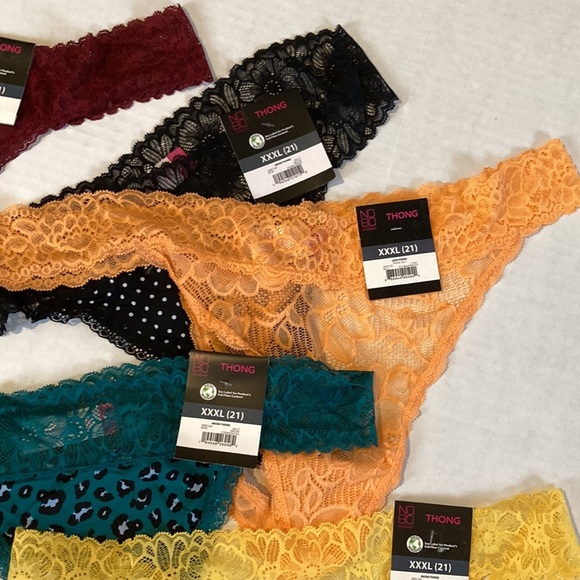NWT plus size Lacey thongs XXXL juniors 21 satin and lace thong lot - Picture 4 of 6